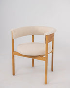 Curved Back Shearling Armchair