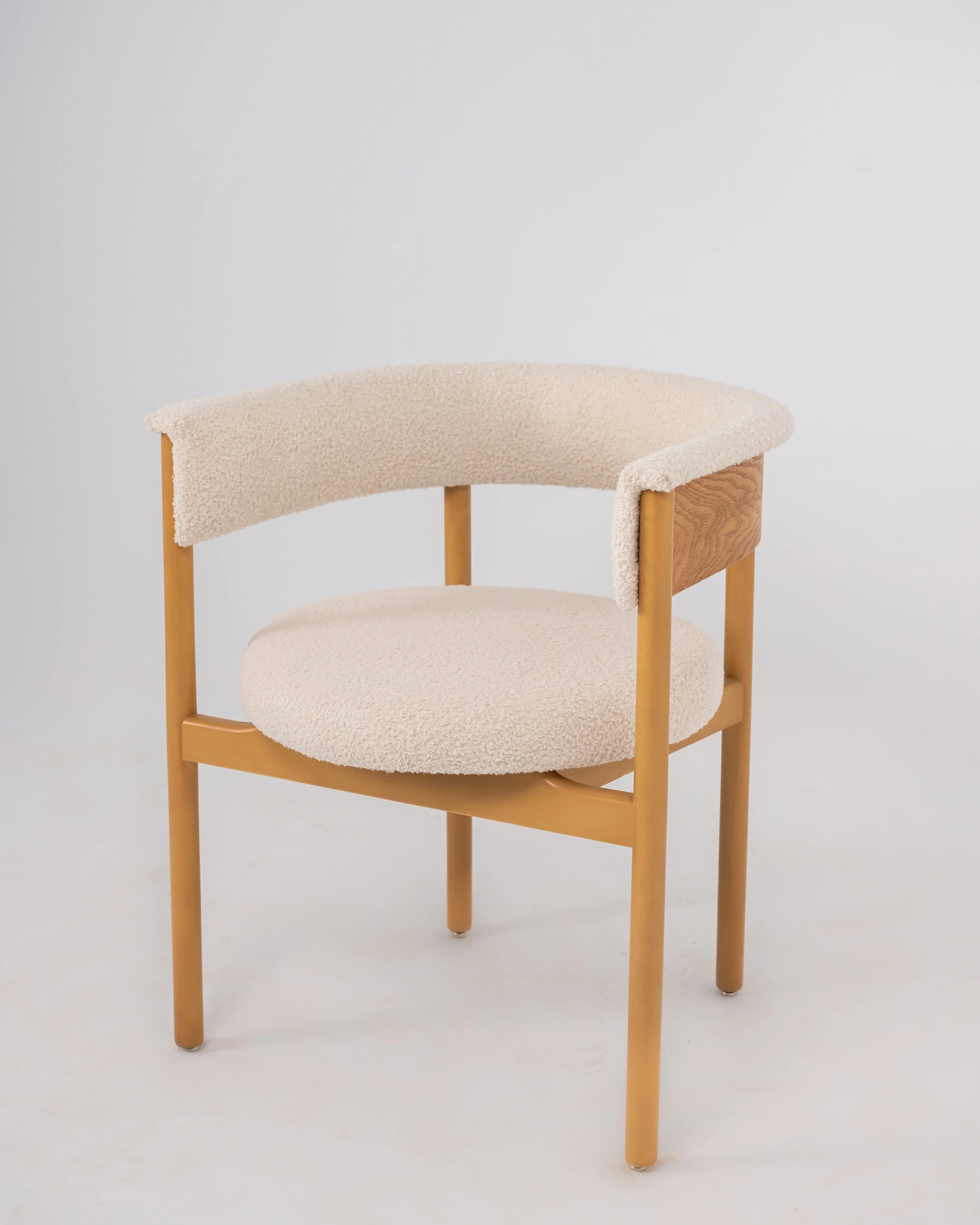 Curved Back Shearling Armchair