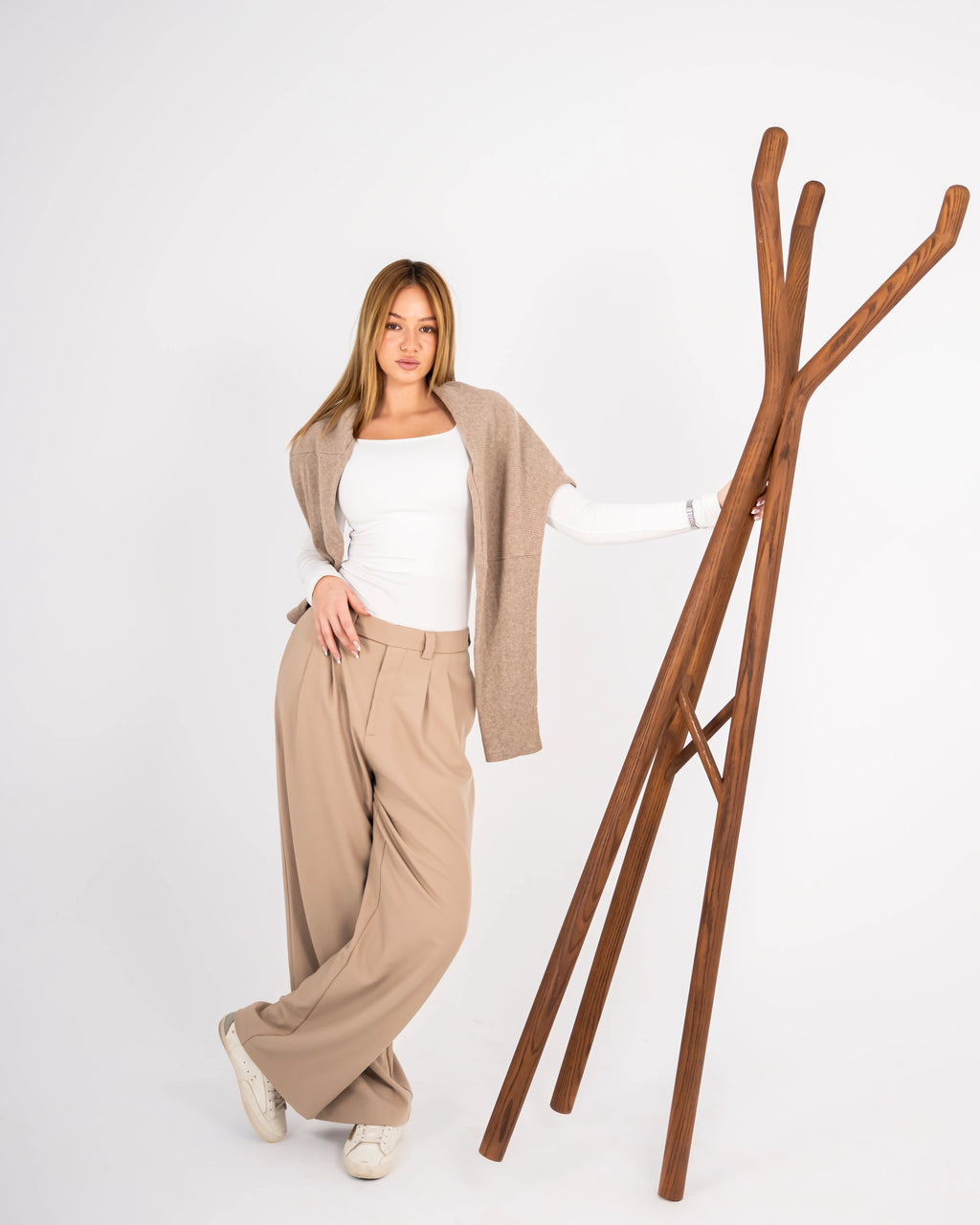 Nordic Solid Oak Coat Stand